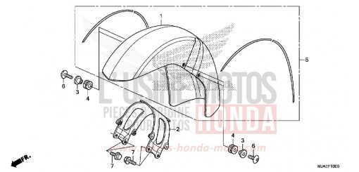 FRONT FENDER (VT750CS/C) VT750CSE de 2014